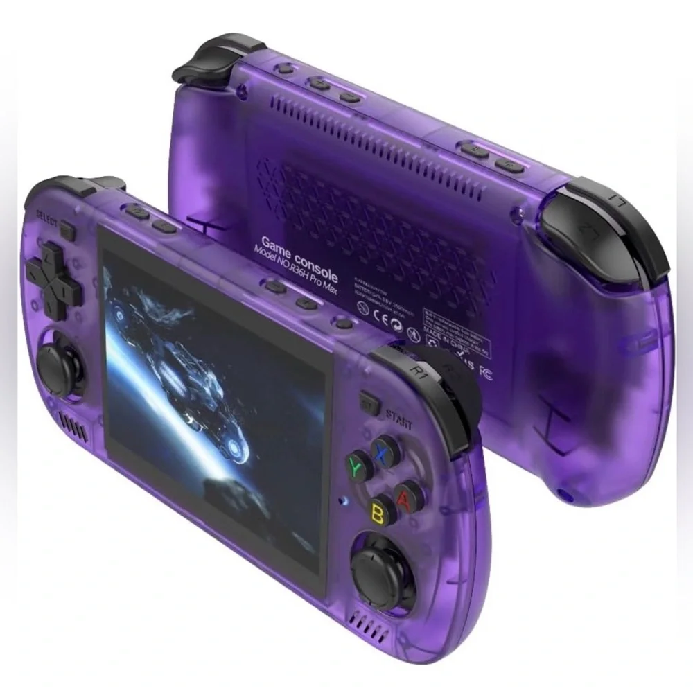 R36H Pro Max Retro Handheld Gaming Console (Purple)